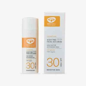 Green People Scent Free Facial Sun Cream High SPF 30 for Sensitive Skin 50ml* - Picture 1 of 6