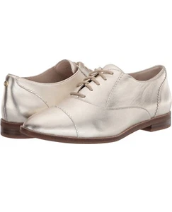 COLE HAAN Women's NWOB 7 Gold Go-To Arden Leather Lace-up Cushion Oxford Shoes - Picture 1 of 12