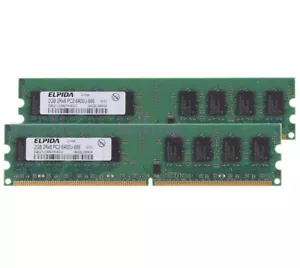 Elpida DDR2 RAM 4GB 2X 2GB 2Rx8 PC2-6400U 800MHz 240pin DIMM Desktop Memory 4 GB - Picture 1 of 8