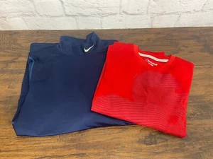 Lot Of 2 Boys Long Sleeve Sports Shirts Size￼10/12 And Mens Medium - Picture 1 of 7