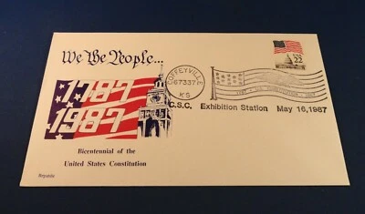 REPUBLIC Cover: Bicentennial US Constitution 1987 - C.S.C. EXHIBITION STATION KS - Image 1 of 4