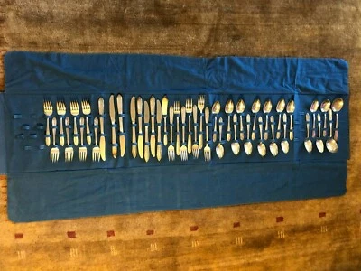 43 Piece Set National Double tested tested silverplate flatware Princess Royal - Image 1 of 4