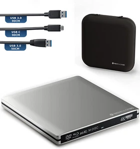 techPulse120 Externes UHD 4k MDISC BDXL USB 3.0 / USB C Laufwerk Blu-ray Brenner - Bild 1 von 7