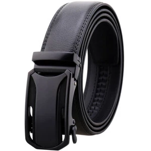 Fashion Men's Real Leather Belt Automatic Buckle Belt Ratchet Strap Gift Suit - Bild 1 von 3