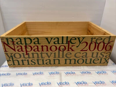 Napa Valley Napanook 2006 caja de madera de vino tinto, 20,5”x13”x6”3/4 pulgadas Foto 1 de 4