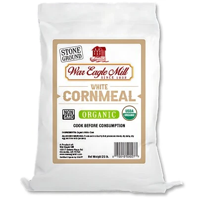 Harina de maíz blanca orgánica, 25 lb Foto 1 de 4