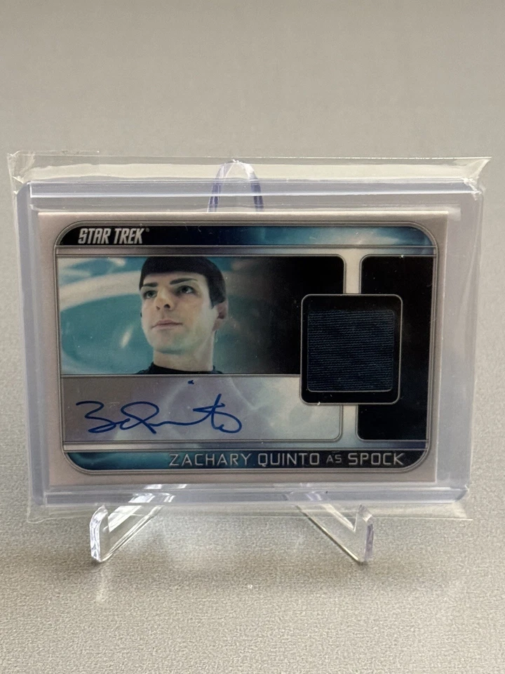 2012 STAR TREK WORN COSTUME AUTO: ZACHARY QUINTO/SPOCK 166/255 - Image 1 of 2