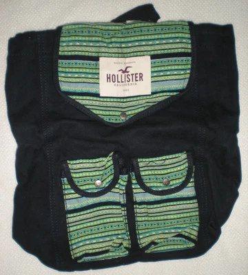 НОВЫЙ С ЯРЛЫКАМИ HOLLISTER КЛАССИЧЕСКИЙ РЮКЗАК ЦВЕТНОЙ СИНИЙ ВЫШИТЫЙ НОВЫЙ 2013 - Изображение 1 из 2