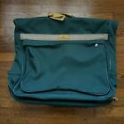 Vintage London Fog Garment Bag Travel Suit Luggage Green Locking No Key 
