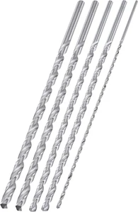 Extra Long Drill Bit Set 5 Piece 1/8" 3/16" 1/4" 5/16" 3/8" 12 High Speed - Picture 1 of 5