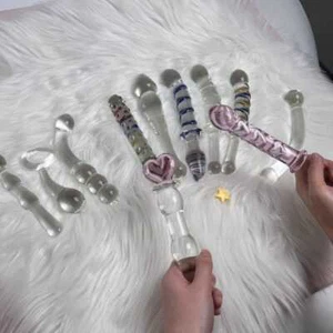 Crystal Glass Dildo Anal Butt Plug Vagina G-Spot Massager Sex Toy for Women Gift - Picture 1 of 119