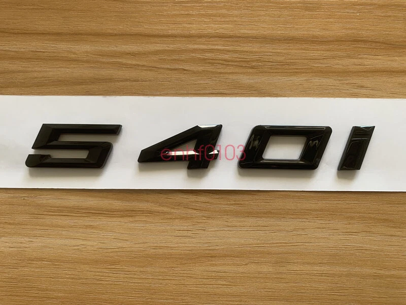 Gloss Black 3D ABS Letters Trunk 540i Emblem Rear Badge for BMW 2017-2022 540i - Image 1 of 4