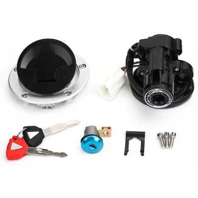 Ignition Switch Fuel Gas Cap Lock Set Key for Kawasaki ZX6R ZX10R Ninja 2011 H0 Foto 1 de 4