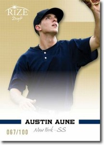 AUSTIN AUNE 2012 Rize Rookie GOLD Paragon RC #/100