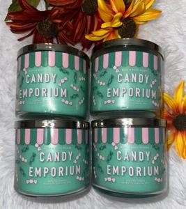 Bath & Body Works CANDY EMPORIUM 3 Wick Candle 14.5 oz - NWT NEW Lot Of 4 Set - Picture 1 of 22
