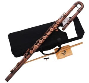 Flute Ensemble Silver/Red Spot goods C Major Angled Bass - Picture 1 of 11