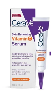 CeraVe Skin Renewing Vitamin C Serum with Hyaluronic Acid 1 FL OZ (30 ml) - Picture 1 of 4