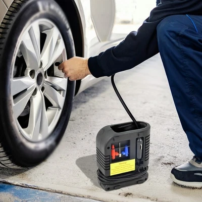 Bomba infladora de neumáticos de automóvil digital portátil bomba de compresor de aire para neumáticos 12 V eléctrica Reino Unido Foto 1 de 4