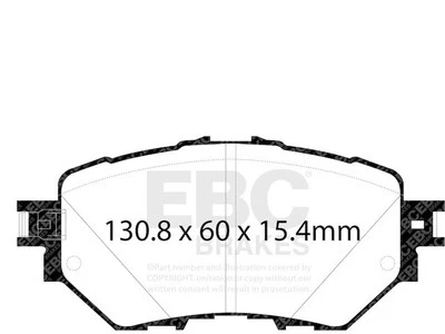 Juego de 3 pastillas de freno delanteras EBC 39111HFYG 2015 2016 2017 para Mazda 2014-2018 Foto 1 de 4