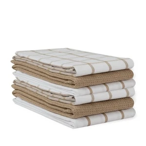 Cotton Kitchen Towels and Dish Cloths Set, 6-Pack – Absorbent, Quick-Drying D... - Picture 1 of 9