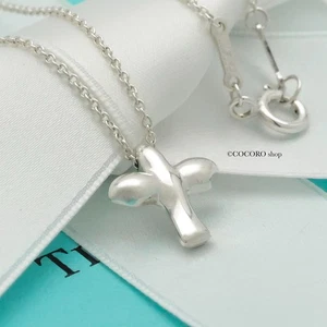 Authentic Tiffany & Co. Dove Bird Pendant Necklace 16.2" Silver 925 w/Pouch - Picture 1 of 12