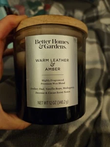 Better Homes And Gardens Candles Warm Leather And Amber, Brand New, 12 Oz - Picture 1 of 4