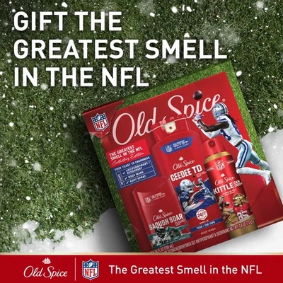 Old Spice NFL 男士假日礼品包止汗沐浴露和喷雾套装! — 第 1/4 张图片