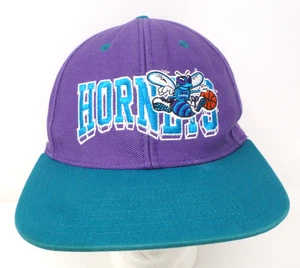 Vintage Adidas Charlotte Hornets Snapback Mütze Lila & Türkis Original Logo - Bild 1 von 9