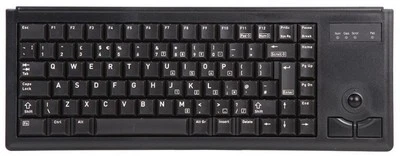 CHERRY Keyboard dengan Trackball G84-4400, Model Kompak, PS/2 (Hitam) - Image 1 of 3