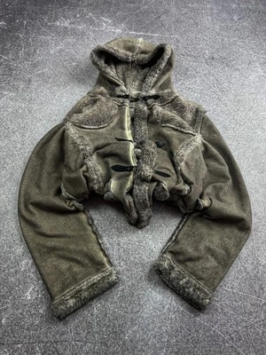 VTG Streetwear Japanese Hysteric Style Made in Italy Mohair Fur Jacket 90s Y2K - Image 1 of 4