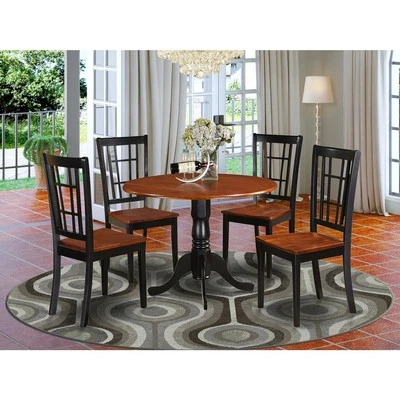 5 PC Kitchen Nook Dining Set-kitchen Table and Kitchen4 Chairs - Image 1 of 4