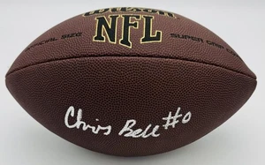 CHRIS BELL SIGNIERT OFFIZIELLE GRÖSSE NFL FOOTBALL LOUISVILLE CARDINALS BAS HOLO K20 - Bild 1 von 2