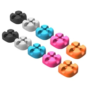 10 Pcs Cable Manager Wire Holders for Cables Desktop Organizer Clips - Afbeelding 1 van 12