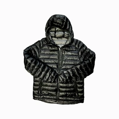 L.L Bean Men's Large Tall Ultralight 850 Down Hooded Jacket Black Full Zip Nice - Image 1 of 4