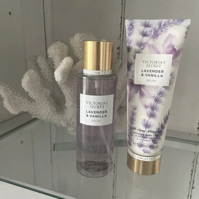 NUEVO VICTORIA'S SECRET LAVANDA Y VAINILLA RELAX BODY BRUM & LOTION 2 PIEZAS Foto 1 de 4