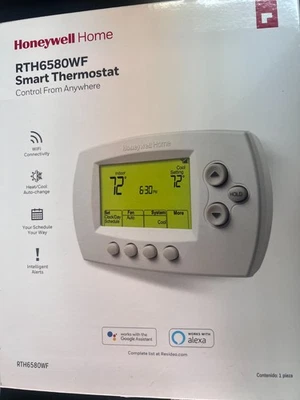 Honeywell RTH6580WF1001 Wi-Fi 7-Day Programmable Smart Thermostat #1955/OB - Image 1 of 4