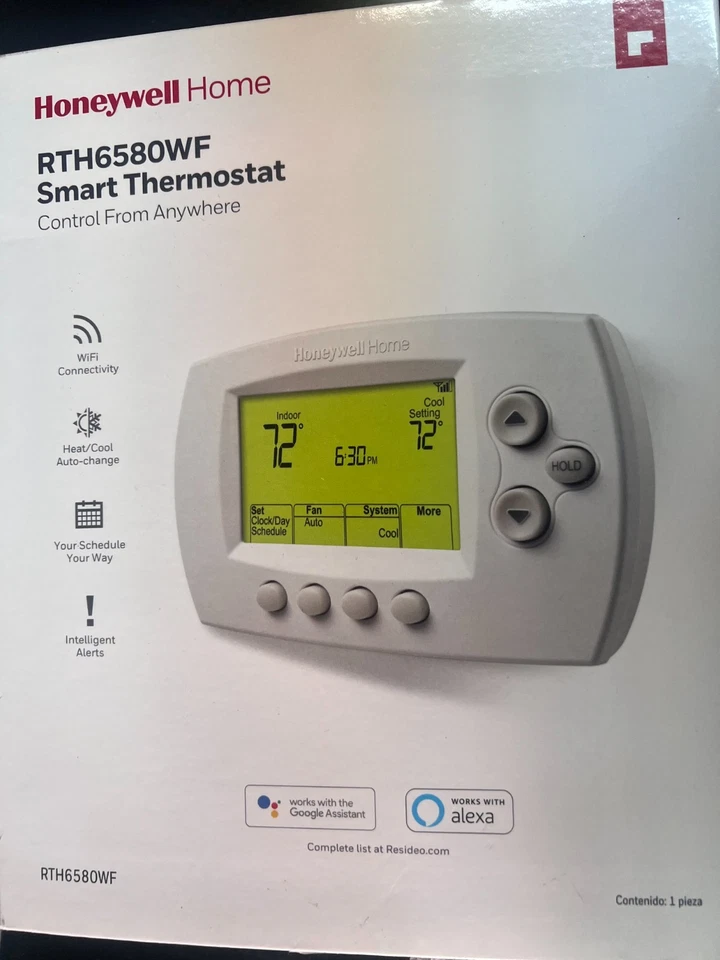 Honeywell RTH6580WF1001 Wi-Fi 7-Day Programmable Smart Thermostat #1955/OB - Image 1 of 4