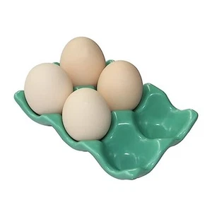 Ceramic Egg Holder Egg Tray Porcelain Fresh Egg Holder for Fridge Countertop - Picture 1 of 7