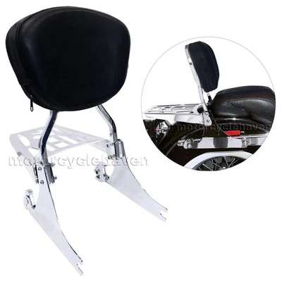 Sissy Bar Backrest Pad Luggage Rack Harley Davidson Softail 1984-2017 Stock Tire - Image 1 of 4
