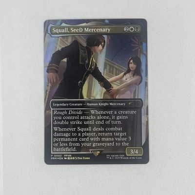 Squall, SeeD Mercenary Standard Showdown Promo Borderless FOIL Final Fantasy MTG - Image 1 of 2