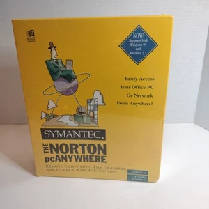 Symantec Norton PC Anywhere Version 2.0. Vintage. 3.5 Floppy,Windows 95 And 3.1 - Picture 1 of 8