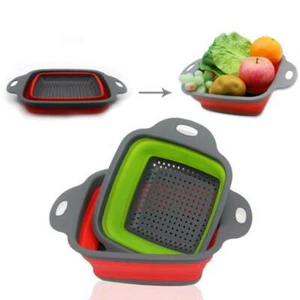 Silicone Collapsible Pop Up Strainer Colander Sieve Fruit Veg Washing Drainer UK - Picture 1 of 12