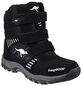 Zapatos para niños KangaROOS negros plateados Barry-High II REINO UNIDO 1 EU 33 CH10 61 - Imagen 1 de 5