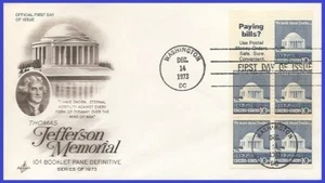 USA4 #1510b U/A ARTCRAFT FDC BKLT5 Jefferson Memorial - Bild 1 von 1