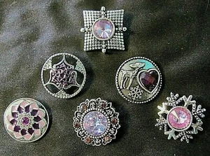 6 Purple Noosa 18/20 MM Ginger Snap On Jewelry Replacements Necklace/ Bracelet - Picture 1 of 8