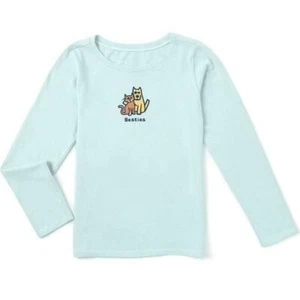Life is Good NEU Katze Hund Besties LS T-Shirt Tee Neu mit Etikett Mädchen Größe Gr. L Large 10 - Bild 1 von 1