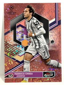 2022-23 Topps Finest UCL Juventus Federico Chiesa Rose Gold Mini-Diamond /50