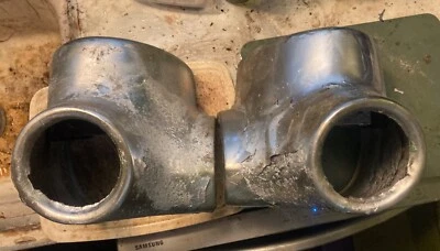 Extremos de parachoques trasero Packard Senior 1956 - par izquierdo y derecho - núcleos, cromo en aerosol Foto 1 de 4