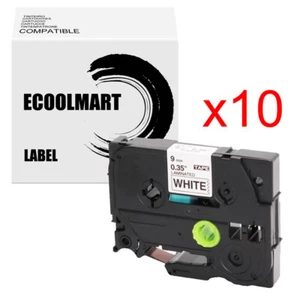 10PK TZ-221 Label Compatible with Brother P-Touch 9mm x 8m GL-H100 PT-1280 9600 - Picture 1 of 1