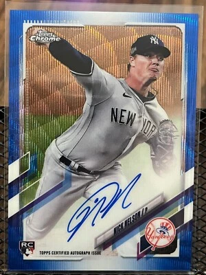 NICK NELSON 2021 TOPPS CHROME ROOKIE BLUE WAVE REFRACTOR AUTOGRAPH AUTO RC /150! - Image 1 of 2